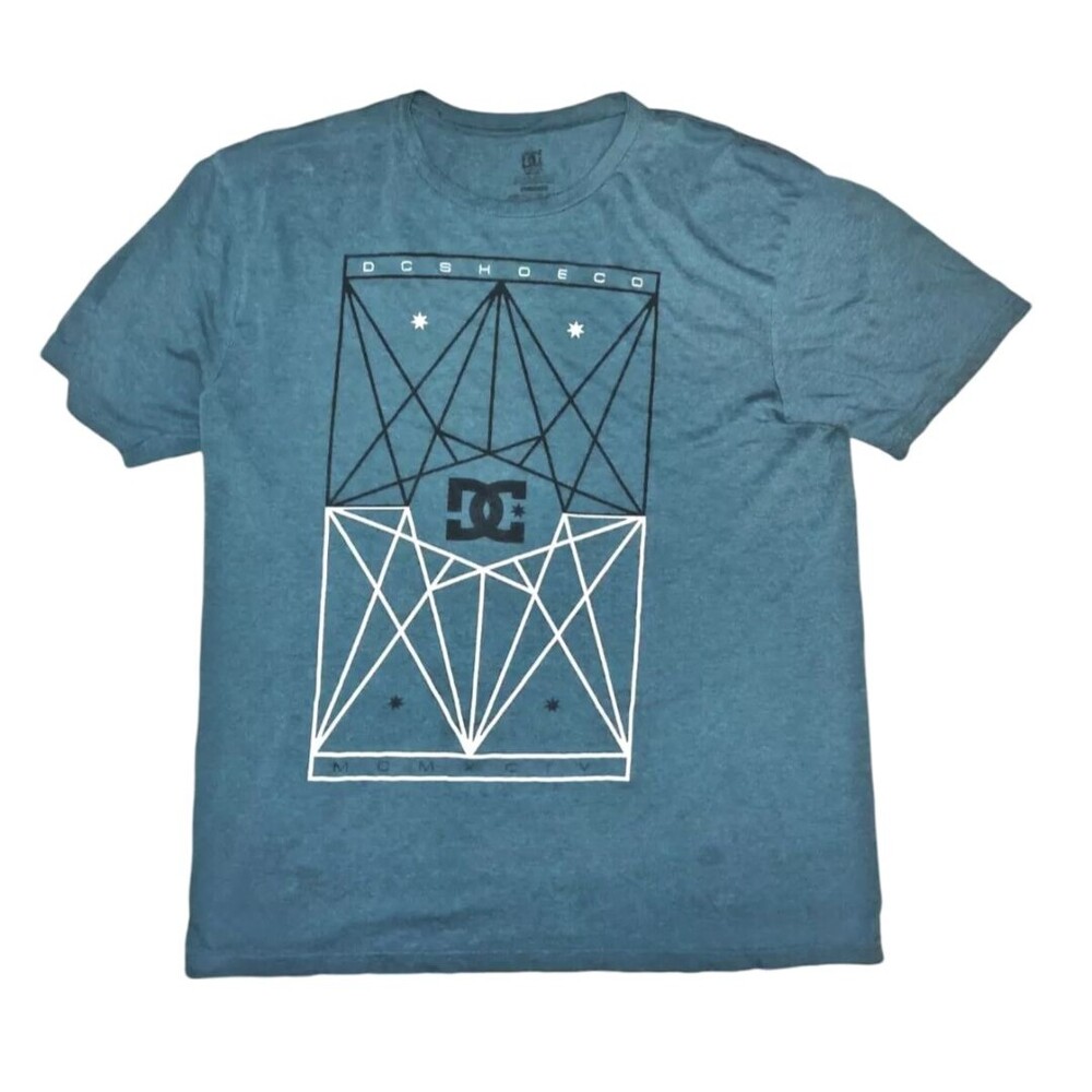 DC Shoe Co T Shirt Men's Green Blue Size XLarge DC Shoes Fast Shipping from USA